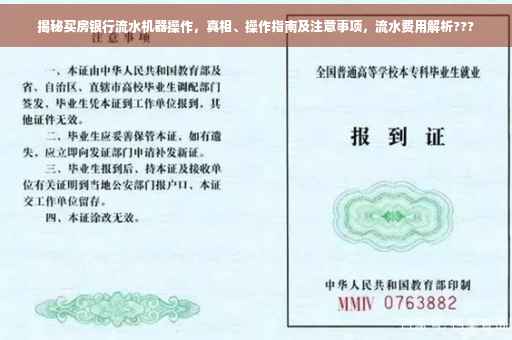 揭秘买房银行流水机器操作，真相、操作指南及注意事项，流水费用解析???