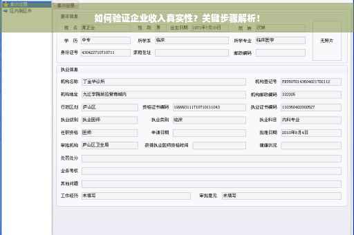如何验证企业收入真实性？关键步骤解析！