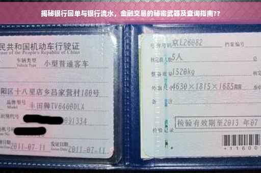 揭秘银行回单与银行流水，金融交易的秘密武器及查询指南??
