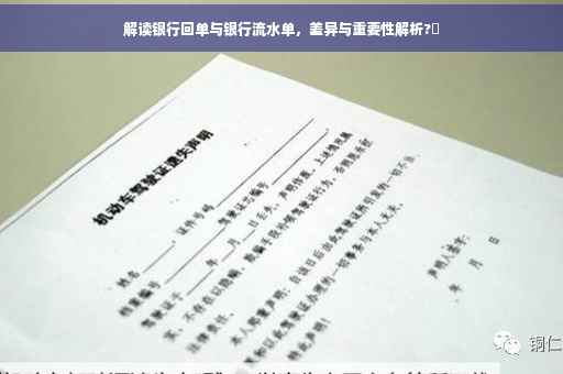 解读银行回单与银行流水单，差异与重要性解析?✨