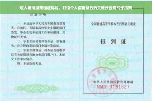 收入证明固定模板详解，打造个人信用基石的关键步骤与写作指南