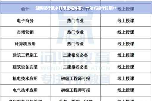 新韩银行流水打印流程详解，一站式操作指南??