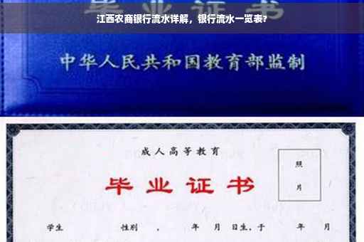 江西农商银行流水详解，银行流水一览表?
