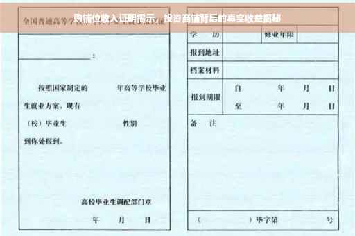 购铺位收入证明揭示，投资商铺背后的真实收益揭秘
