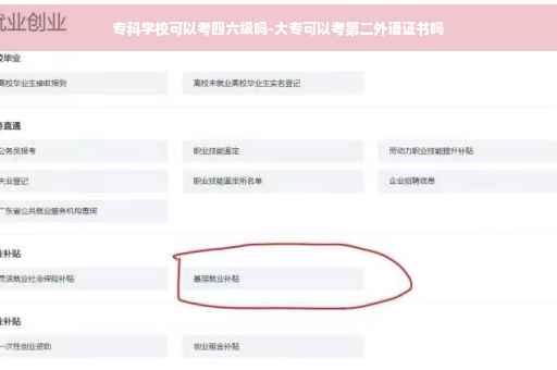 专科学校可以考四六级吗-大专可以考第二外语证书吗
