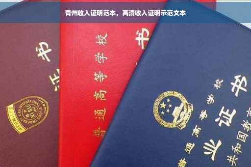 青州收入证明范本，高清收入证明示范文本
