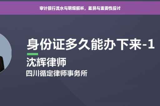 审计银行流水与明细解析，差异与重要性探讨