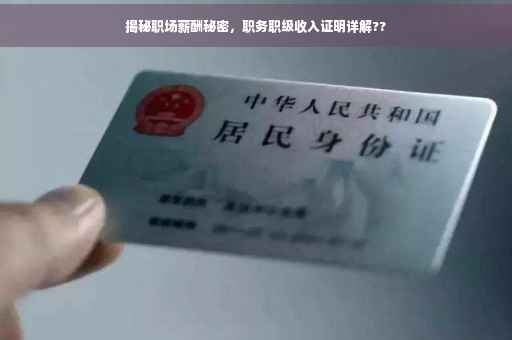 揭秘职场薪酬秘密，职务职级收入证明详解??