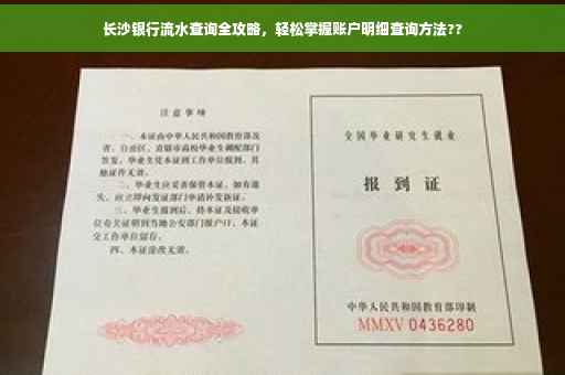 长沙银行流水查询全攻略，轻松掌握账户明细查询方法??