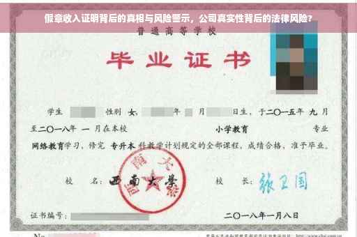 假章收入证明背后的真相与风险警示，公司真实性背后的法律风险?