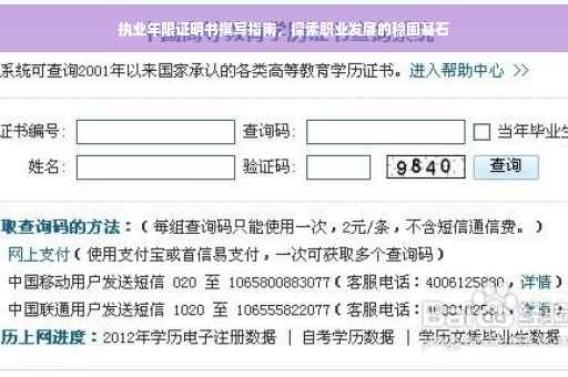 执业年限证明书撰写指南，探索职业发展的稳固基石