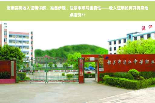 渭南买房收入证明详解，准备步骤、注意事项与重要性——收入证明如何开具及地点指引??