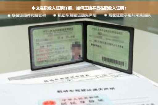 中文在职收入证明详解，如何正确开具在职收入证明？