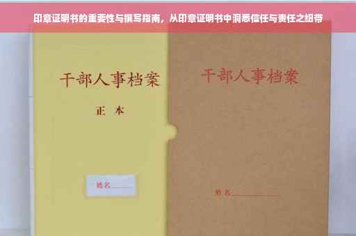 印章证明书的重要性与撰写指南，从印章证明书中洞悉信任与责任之纽带