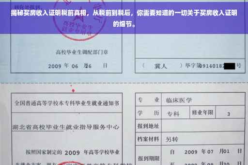 揭秘买房收入证明税前真相，从税前到税后，你需要知道的一切关于买房收入证明的细节。