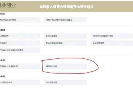 龙岩收入证明办理指南及电话全解析