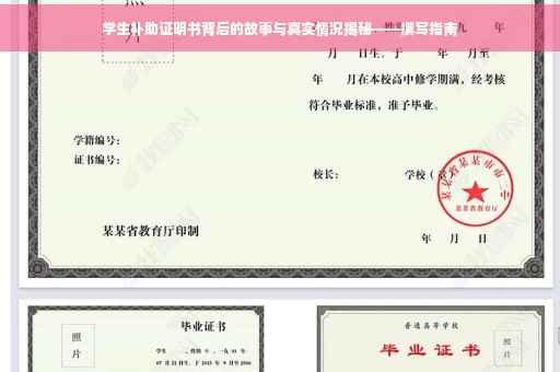 学生补助证明书背后的故事与真实情况揭秘——撰写指南