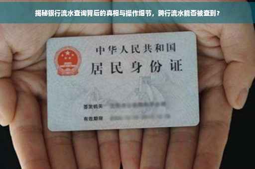 揭秘银行流水查询背后的真相与操作细节，跨行流水能否被查到？