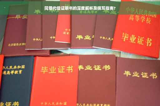 同意代偿证明书的深度解析及撰写指南?
