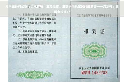 光大银行对公银行流水详解，业务操作、注意事项及常见问题解答——流水打印资料全攻略??