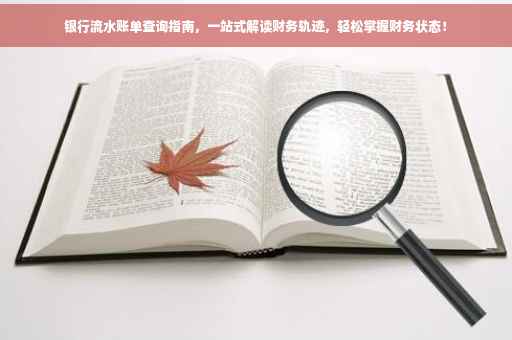 银行流水账单查询指南，一站式解读财务轨迹，轻松掌握财务状态！
