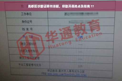 尧都区诊断证明书详解，获取开具地点及指南 ??