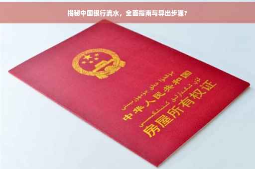 揭秘中国银行流水，全面指南与导出步骤?