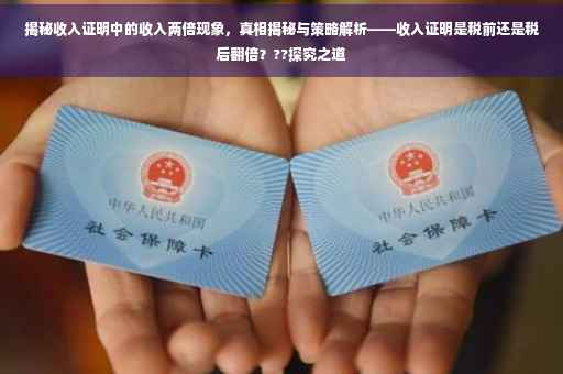 揭秘收入证明中的收入两倍现象，真相揭秘与策略解析——收入证明是税前还是税后翻倍？??探究之道