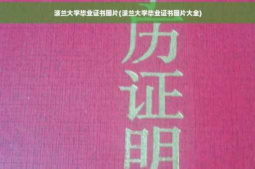 波兰大学毕业证书图片(波兰大学毕业证书图片大全)