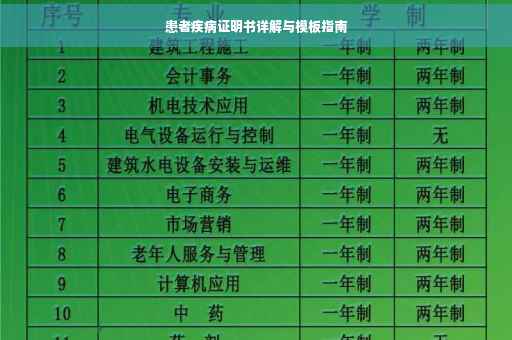 患者疾病证明书详解与模板指南