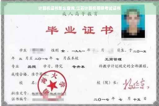 计算机证书怎么查询,江苏计算机等级考试证书