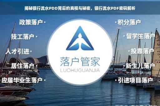 揭秘银行流水PDD背后的真相与秘密，银行流水PDF密码解析