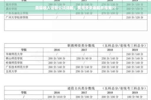 美国收入证明公证详解，费用及全面解析指南??