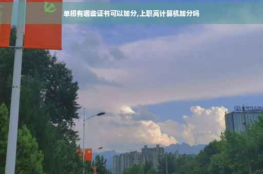 单招有哪些证书可以加分,上职高计算机加分吗