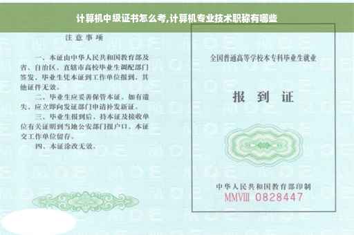 计算机中级证书怎么考,计算机专业技术职称有哪些