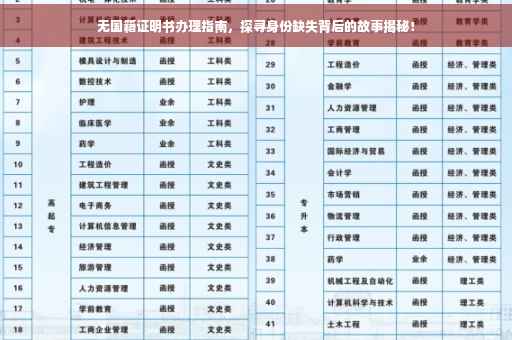 无国籍证明书办理指南，探寻身份缺失背后的故事揭秘！