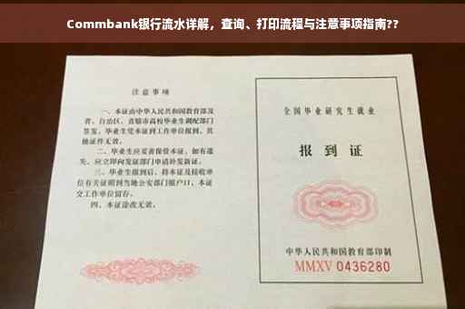 Commbank银行流水详解，查询、打印流程与注意事项指南??
