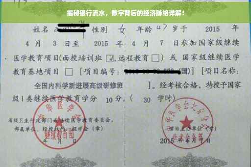 揭秘银行流水，数字背后的经济脉络详解！