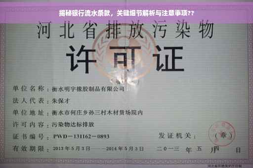 揭秘银行流水条款，关键细节解析与注意事项??