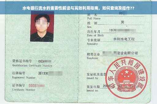 水电银行流水的重要性解读与高效利用指南，如何查询及操作??