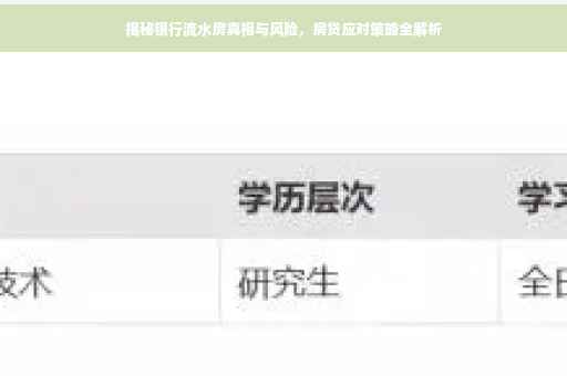 揭秘银行流水房真相与风险，房贷应对策略全解析