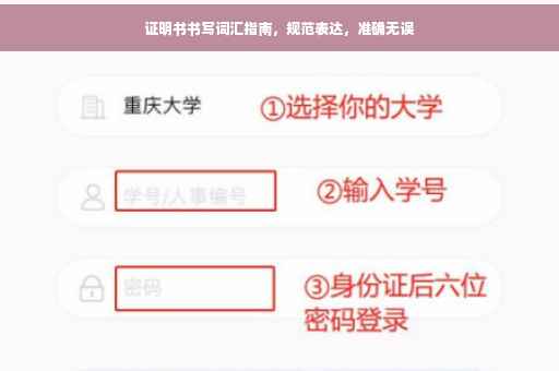 证明书书写词汇指南，规范表达，准确无误
