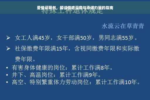 爱情证明书，解读情感深度与承诺力量的指南