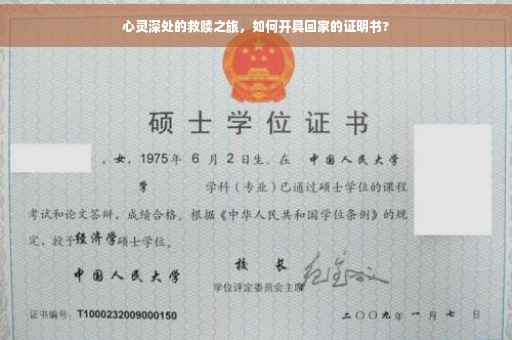 心灵深处的救赎之旅，如何开具回家的证明书?