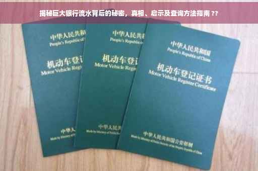 揭秘巨大银行流水背后的秘密，真相、启示及查询方法指南 ??