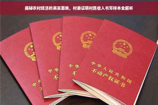 揭秘农村经济的真实面貌，村委证明村民收入书写样本全解析
