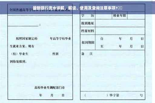 最新银行流水详解，解读、使用及查询注意事项?⚡️