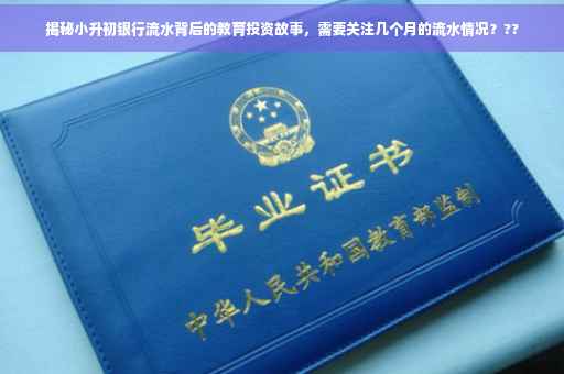 揭秘小升初银行流水背后的教育投资故事，需要关注几个月的流水情况？??