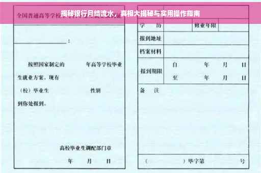 揭秘银行月结流水，真相大揭秘与实用操作指南