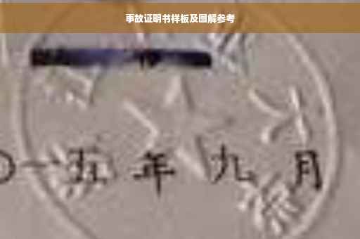 事故证明书样板及图解参考
